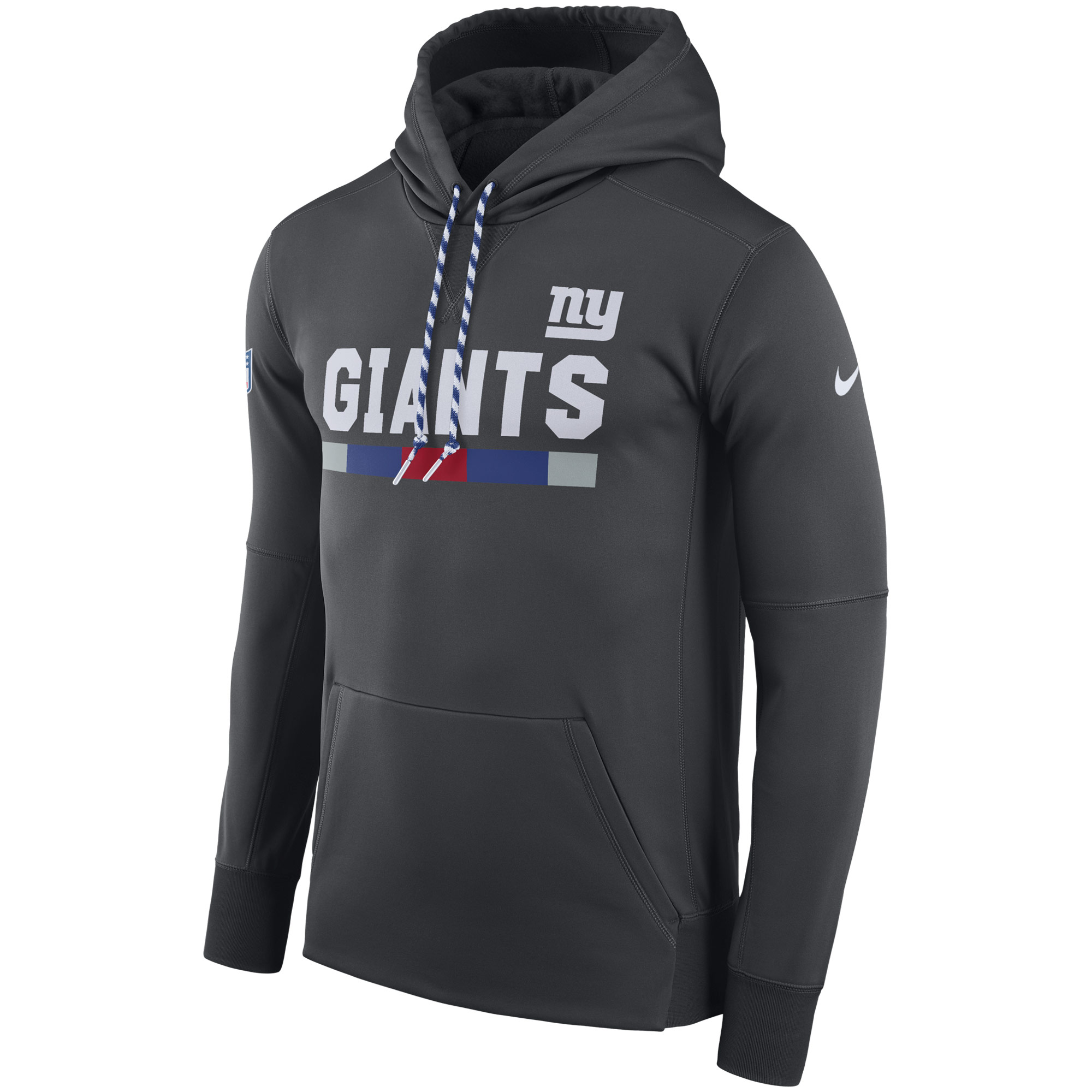 NFL Men New York Giants Nike Charcoal Sideline ThermaFit Performance PO Hoodie->baltimore ravens->NFL Jersey